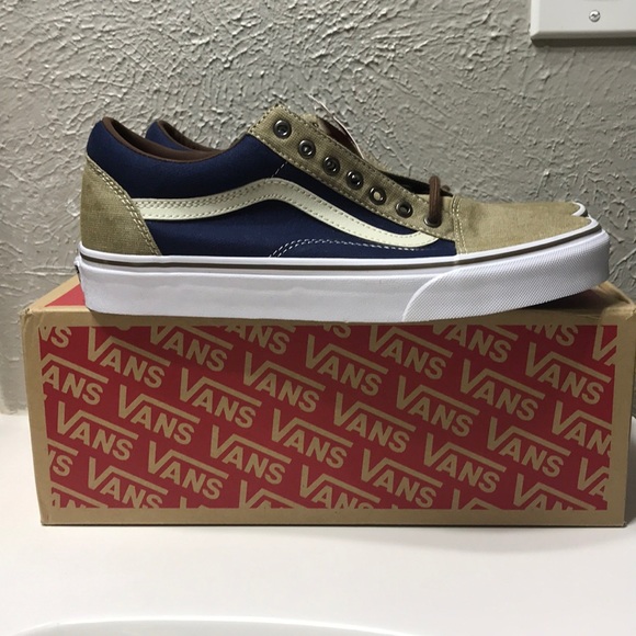 old skool vans khaki